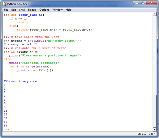 python-display-fibonacci-sequence-recursion